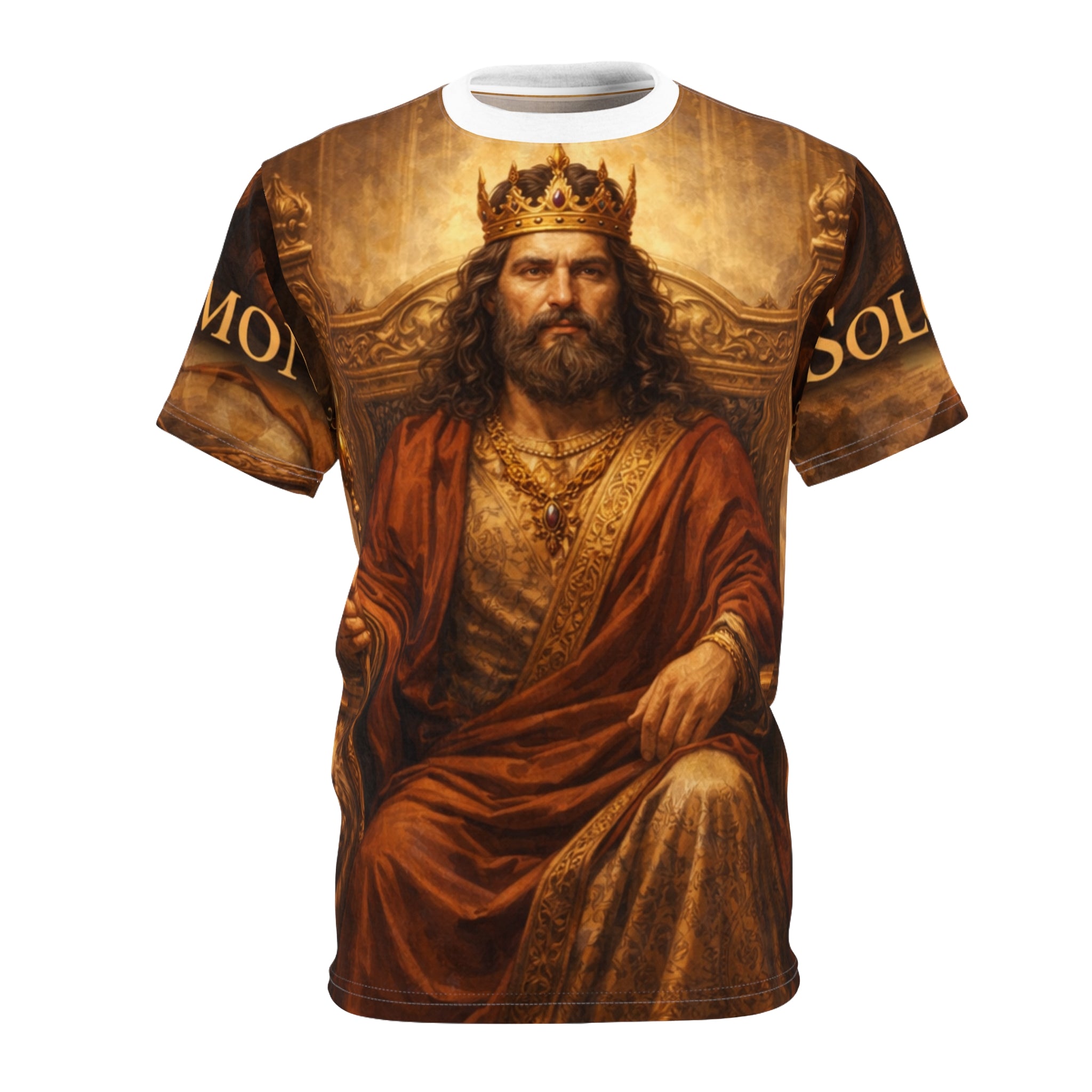 Solomon – The King of Wisdom and Wealth | Biblical Royalty Wrap-Around Tee