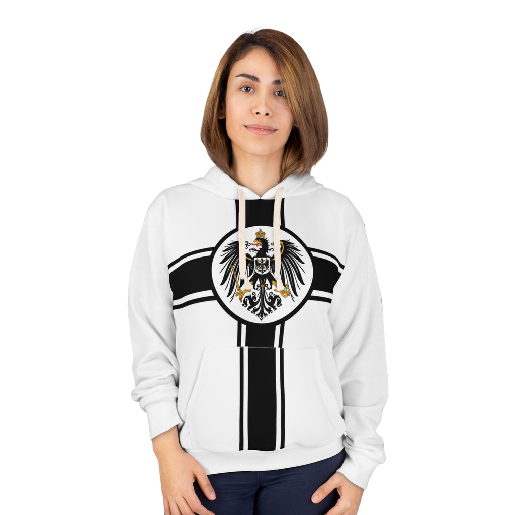 Iron Cross Graphic Hoodie — Bold Black & Red Military-Inspired Pullover