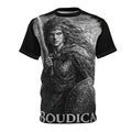 Boudica Warrior Graphic Tee — Ancient Celtic Shield & Sword Shirt