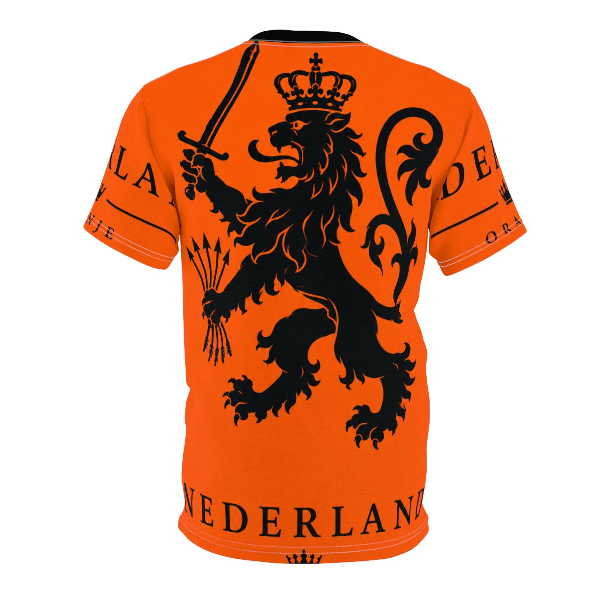 Orange Netherlands Lion Graphic Tee — Koninglijk Nederland AOP Shirt