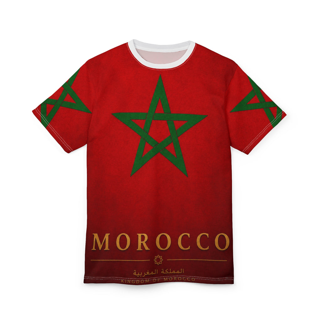 Morocco Flag Tee — Moroccan Pentagram Star All-Over Print Shirt
