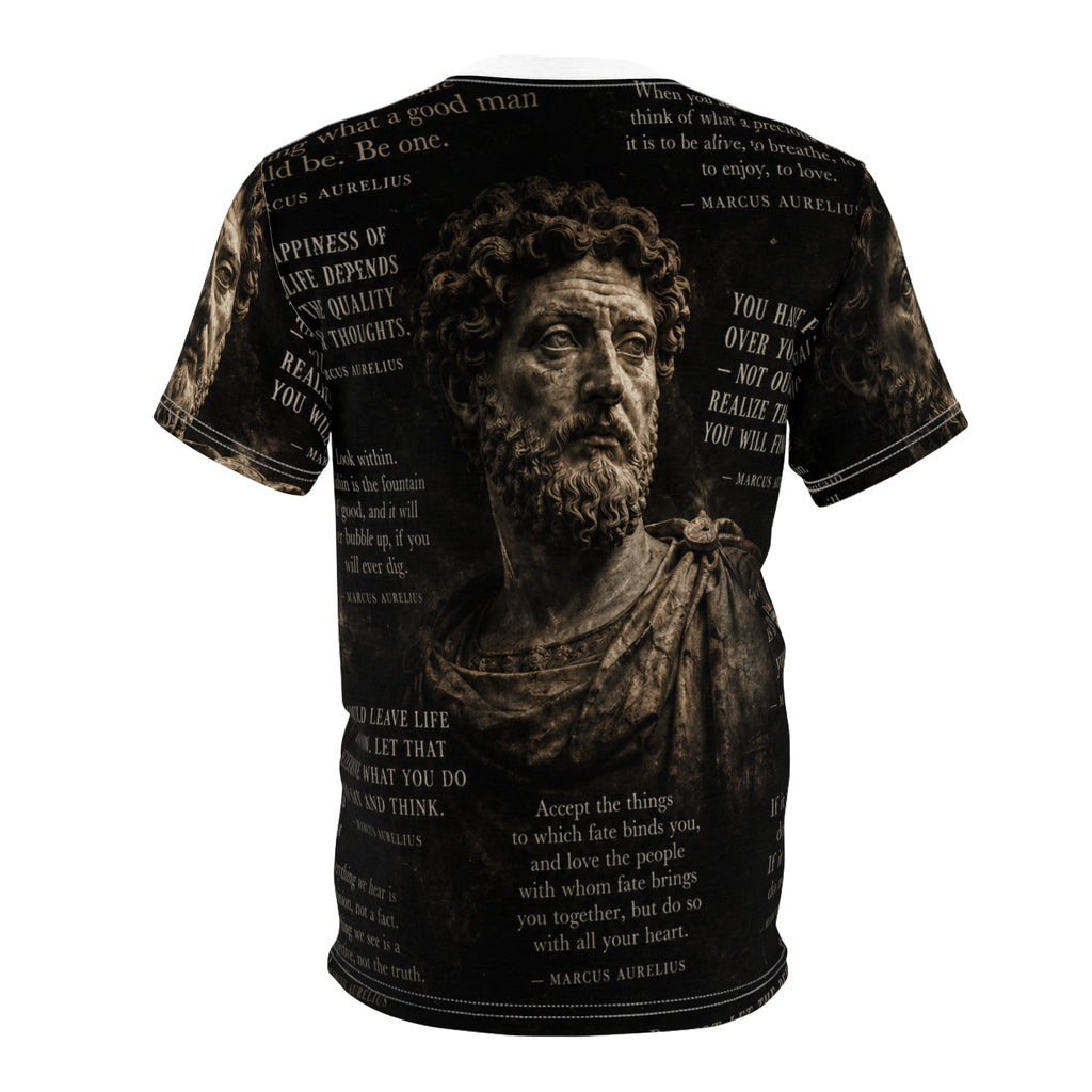 Marcus Aurelius Stoic Statue Tee — Meditations of an Emperor
