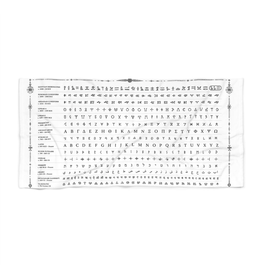The Alphabet Script Pattern Tee — Multilingual Ancient & Modern Lettering All-Over Print