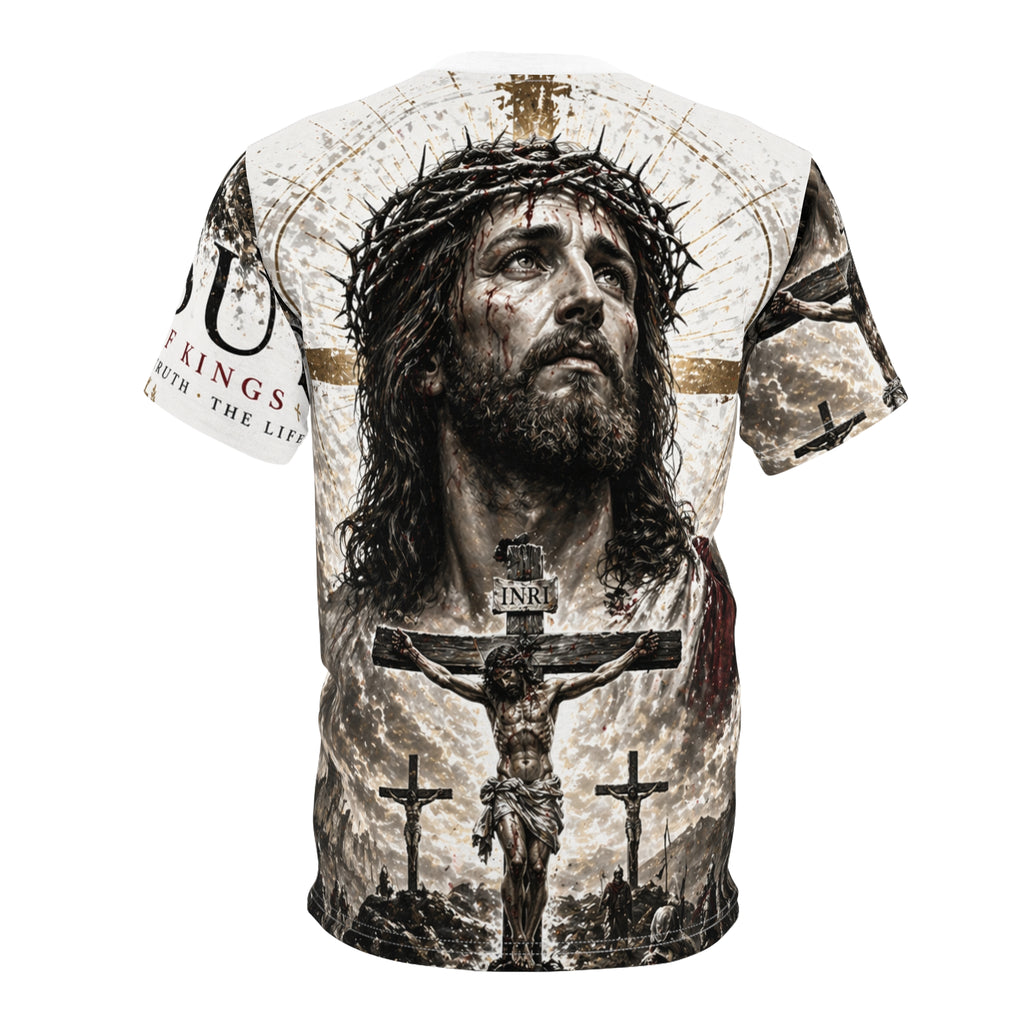 Jesus Crucifixion – King of Kings All-Over Print Tee