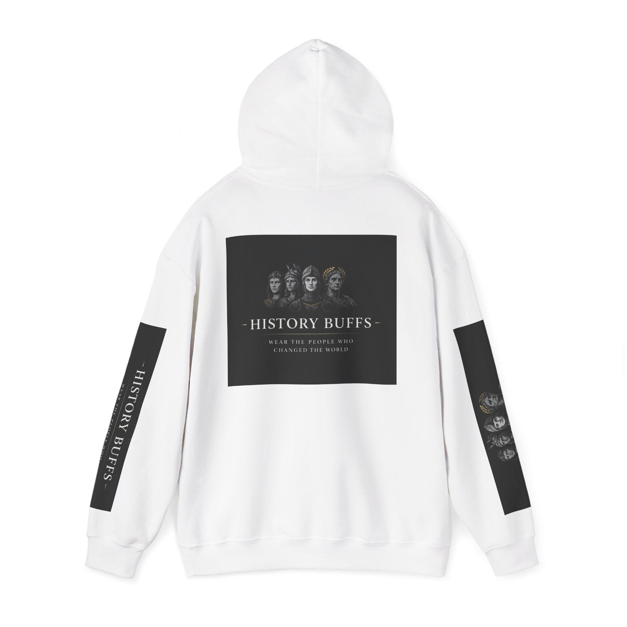 History Buffs Hoodie — 'History Buffs' Vintage Portrait Graphic Hooded Sweatshirt
