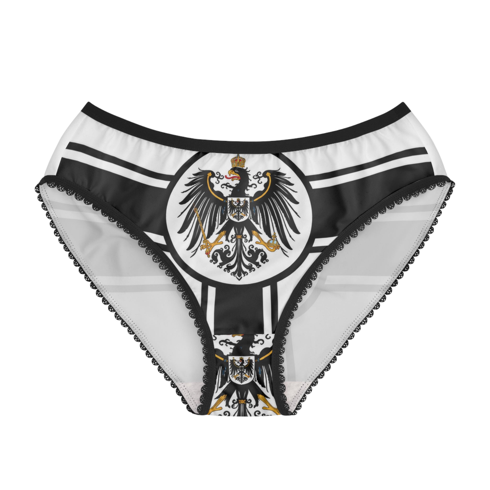 Imperial Eagle Women's Briefs — Vintage Black White Crest Underwear