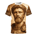 Roman Emperor Marcus Aurelius -Stoic Emperor — Sepia Historical Portrait T-Shirt