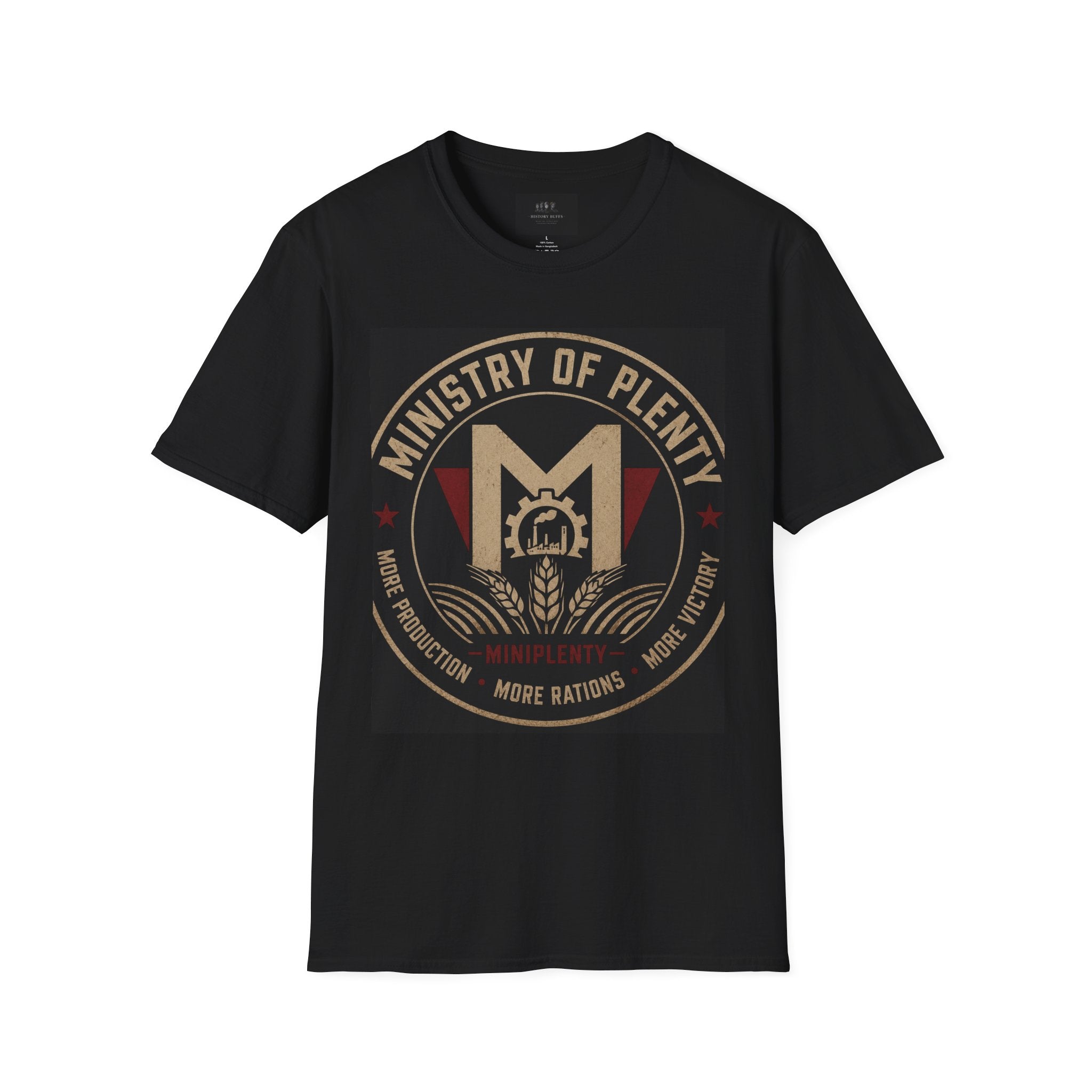 Ministry of Plenty T-Shirt | Miniplenty Emblem | Inspired by George Orwell’s 1984 | Dystopian Literary Apparel