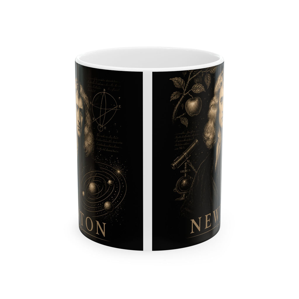 Newton Portrait Ceramic Mug — Vintage Scientist Coffee Cup (11oz/15oz)