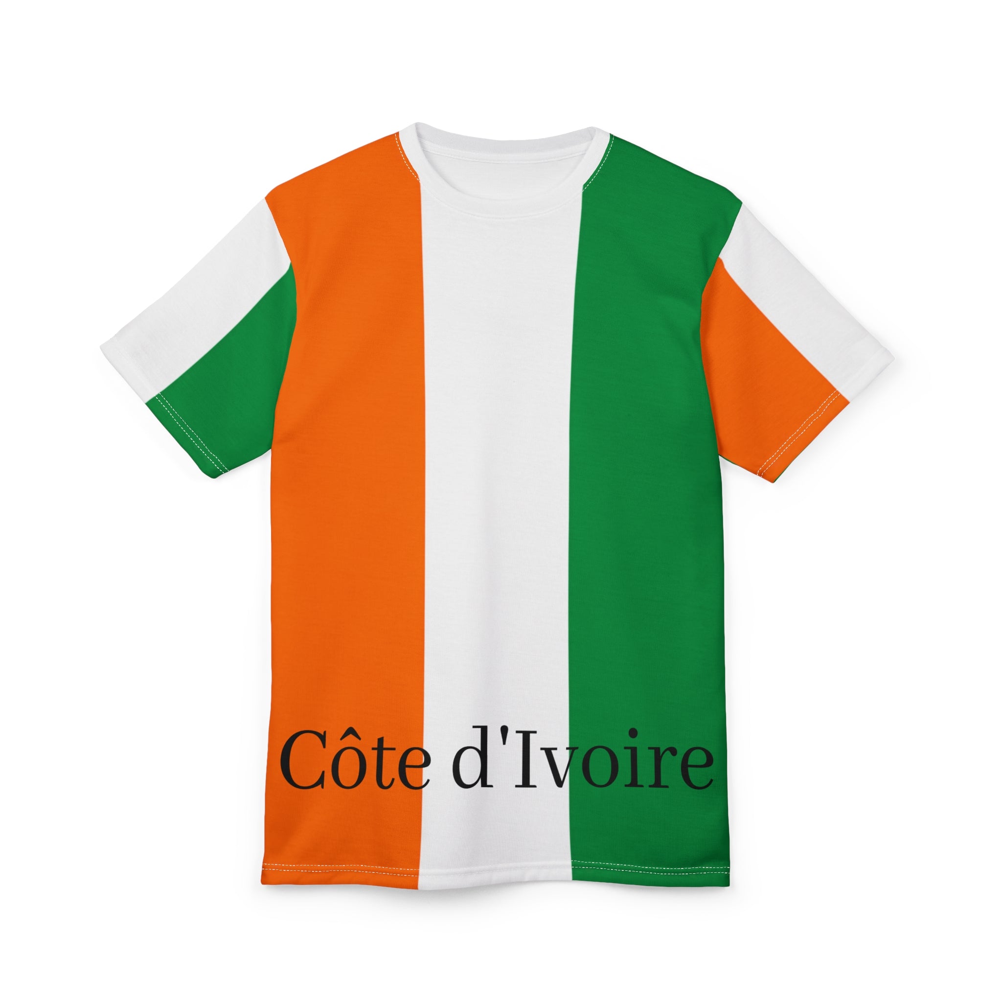 Côte d'Ivoire Flag T-Shirt — Ivory Coast Striped National top