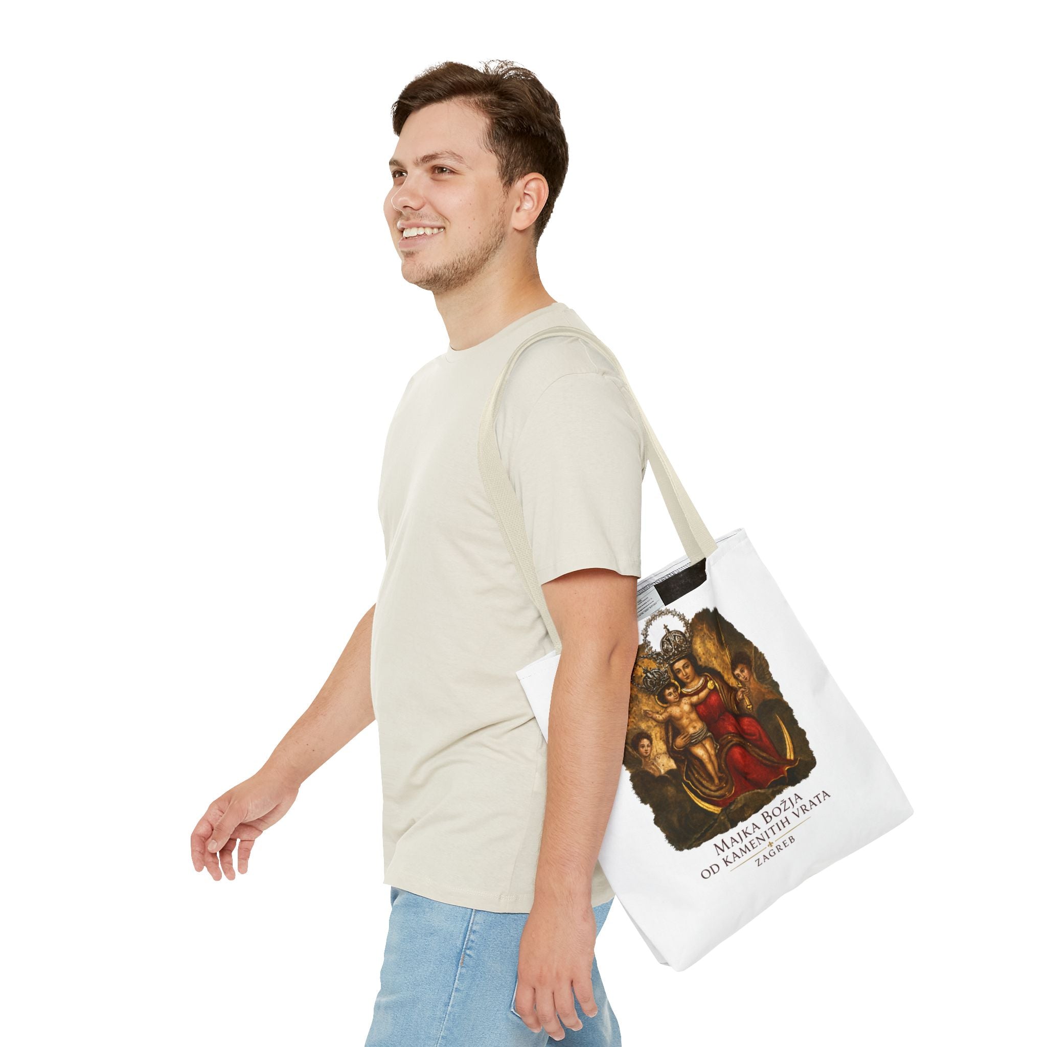 Madonna and Child Tote Bag — 'Majka Božja od Kamenitih Vrata' Zagreb Religious Art Tote