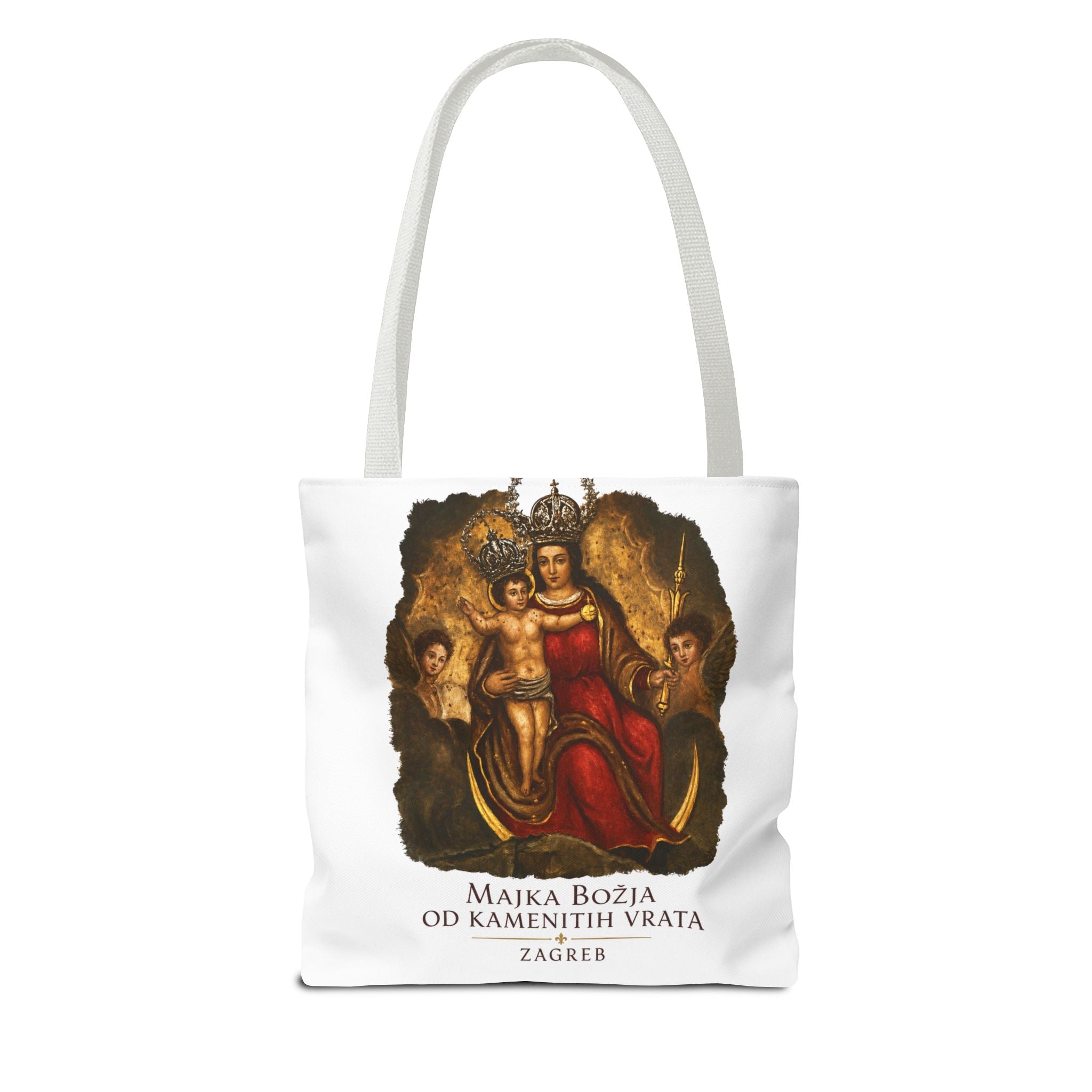 Madonna and Child Tote Bag — 'Majka Božja od Kamenitih Vrata' Zagreb Religious Art Tote