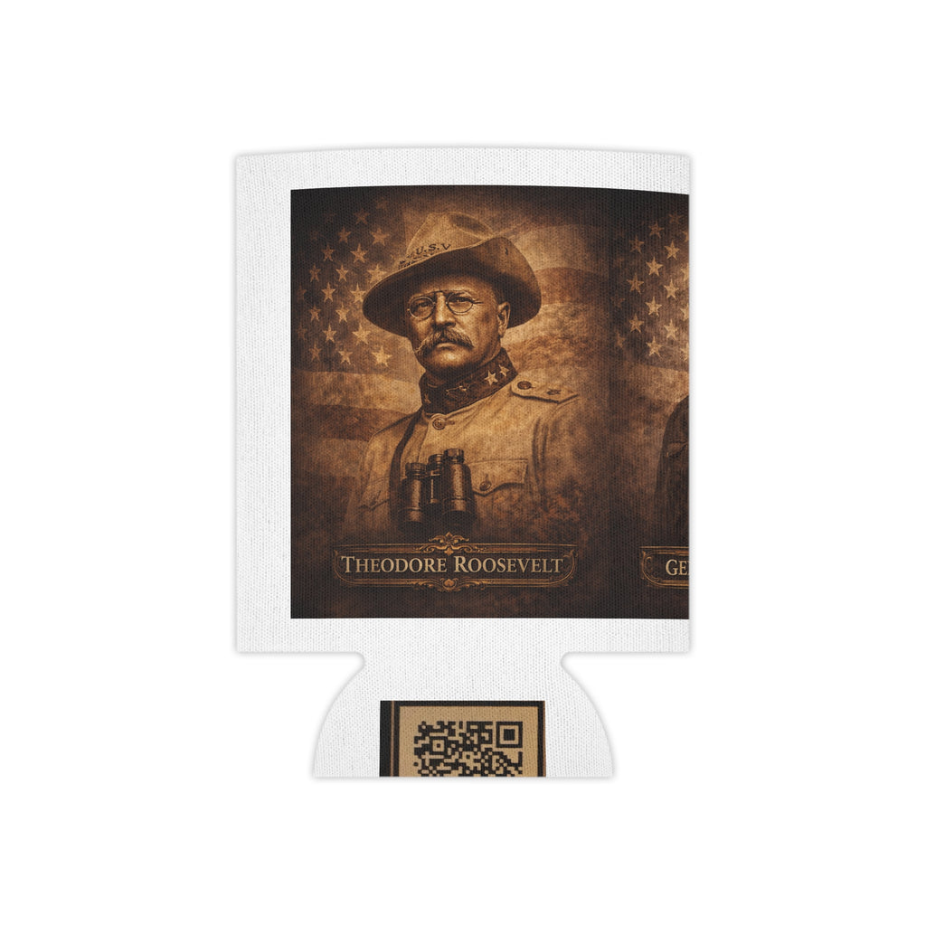 Theodore Roosevelt Vintage Portrait Can Cooler Rough Rider Edition