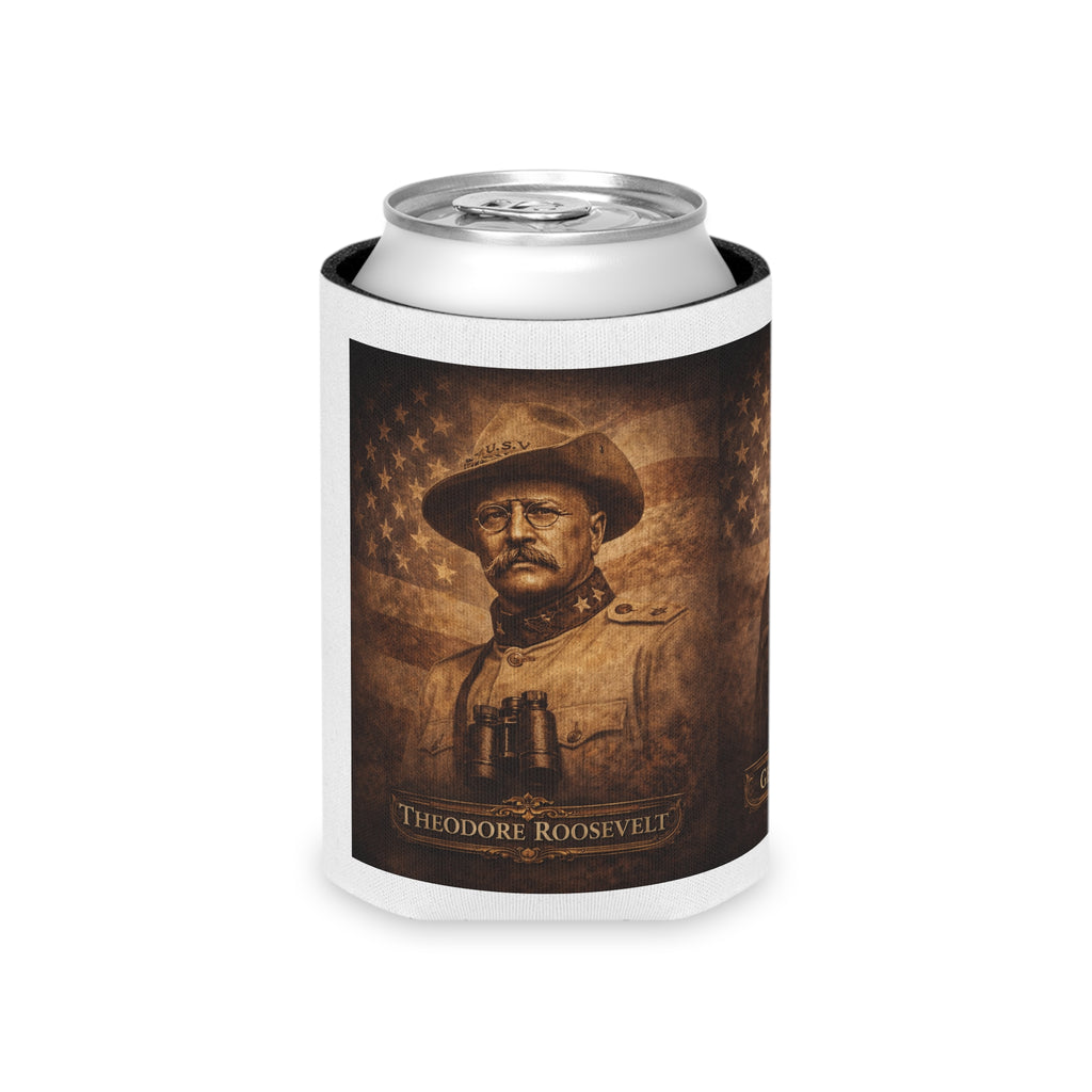 Theodore Roosevelt Vintage Portrait Can Cooler Rough Rider Edition
