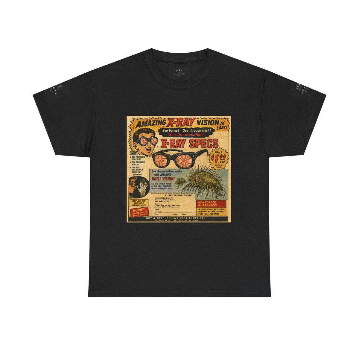 Vintage Comic Ad T‑Shirt — "Amazing X-Ray Vision" Graphic Tee  X-Ray Specs  | Forbidden History