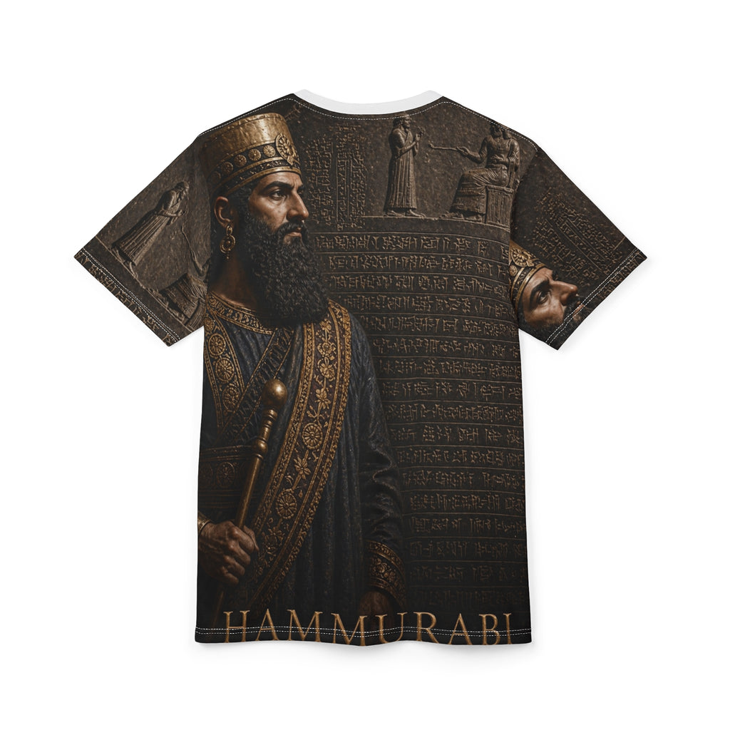 Hammurabi Ancient King Graphic Tee — Assyrian/Babylonian Law Tablet Design