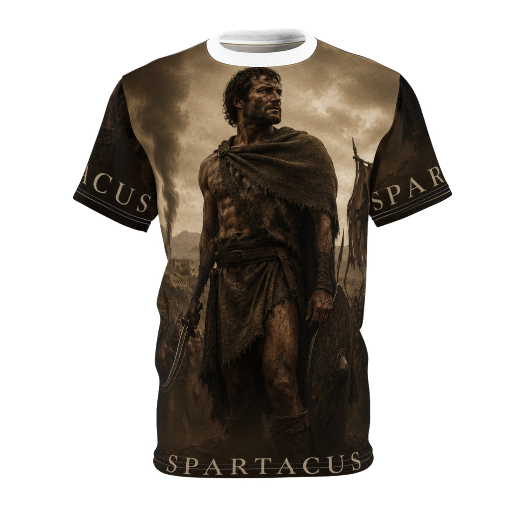 Spartacus Warrior All-Over Print Tee — Epic Historical Gladiator Design