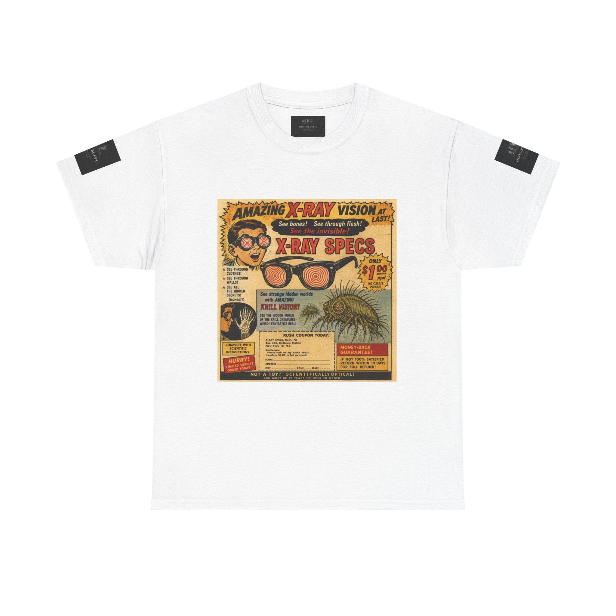 Vintage Comic Ad T‑Shirt — "Amazing X-Ray Vision" Graphic Tee  X-Ray Specs  | Forbidden History