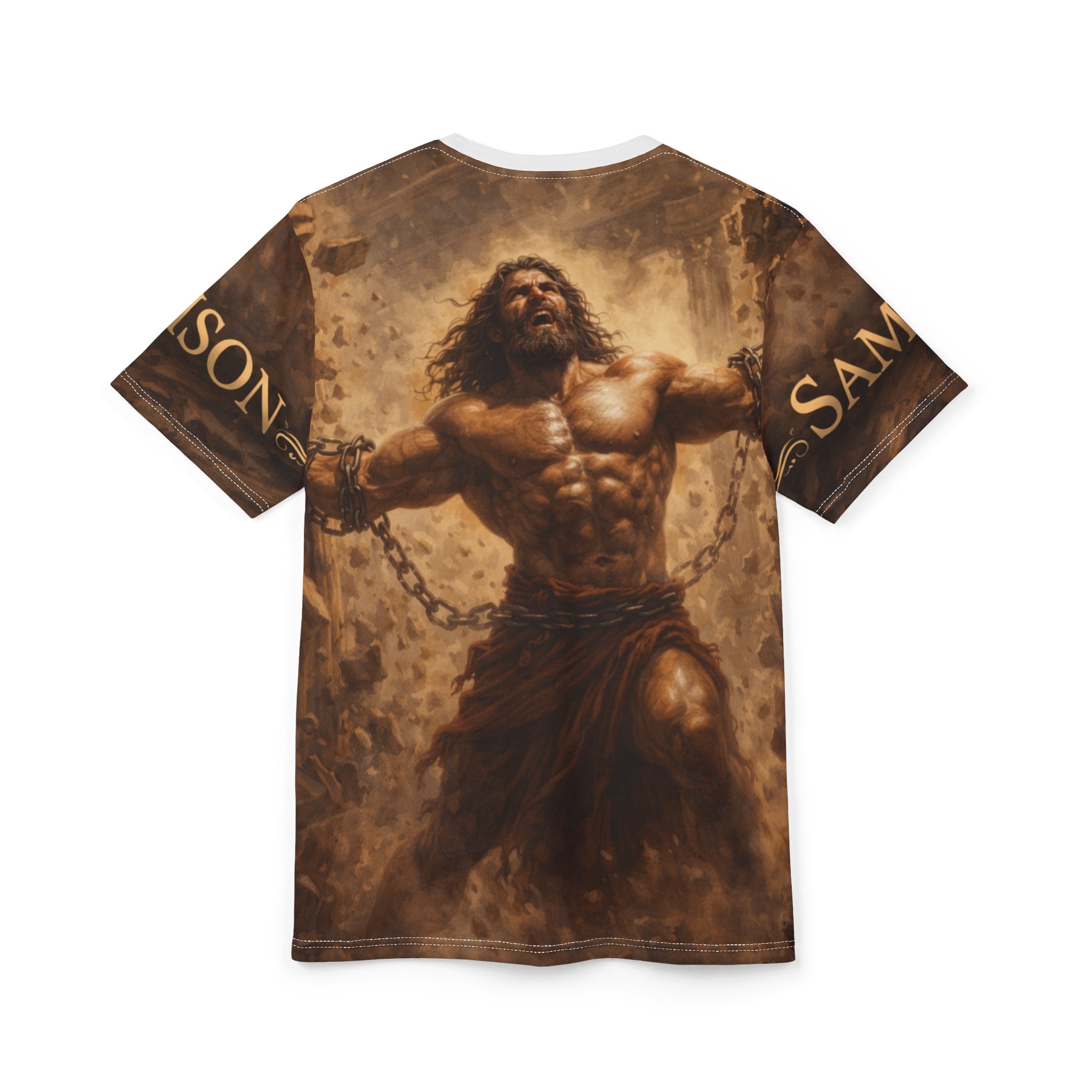 Samson – The Strength of God | Biblical Warrior Wrap-Around Tee