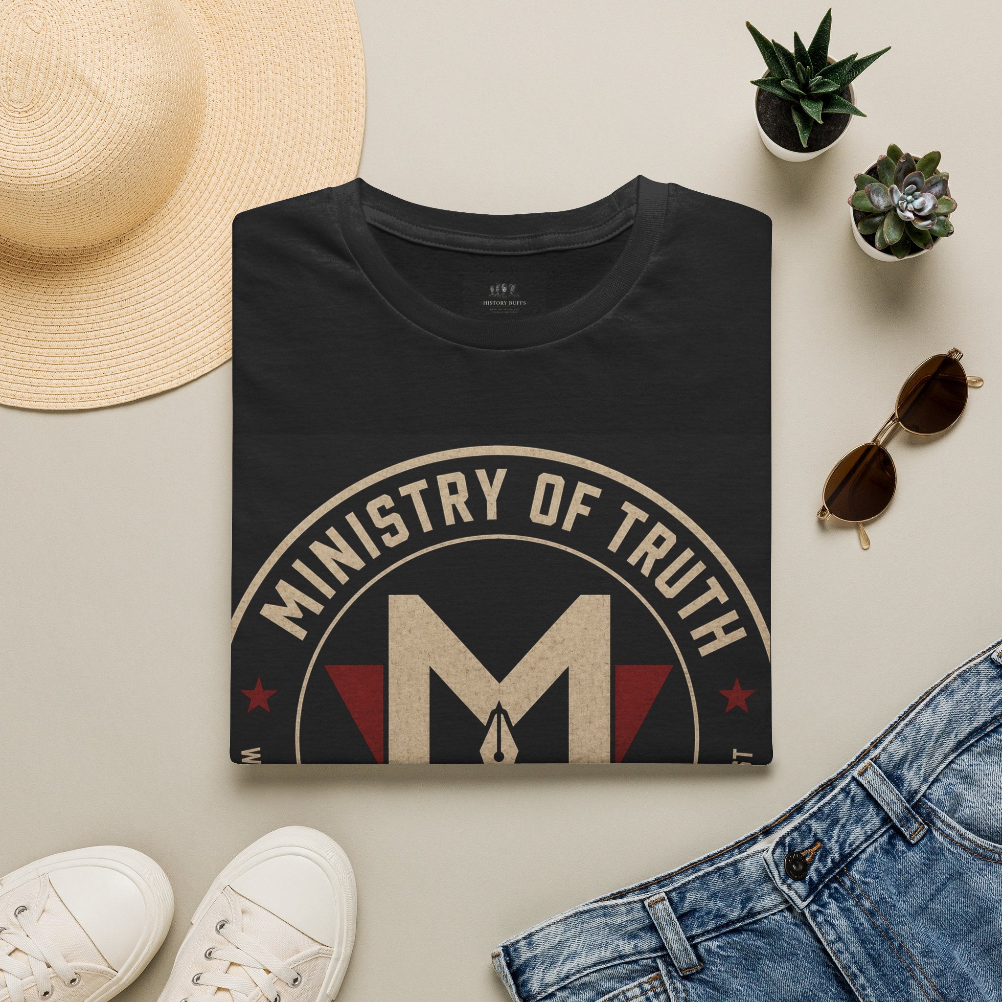 Ministry of Truth T-Shirt | Minitrue Emblem | Inspired by George Orwell’s 1984 | Dystopian Literary Apparel