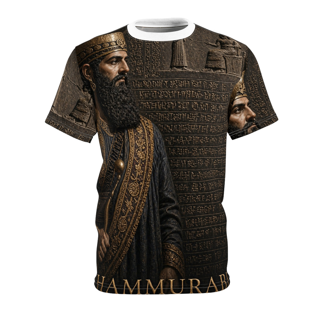 Hammurabi Ancient King Graphic Tee — Assyrian/Babylonian Law Tablet Design