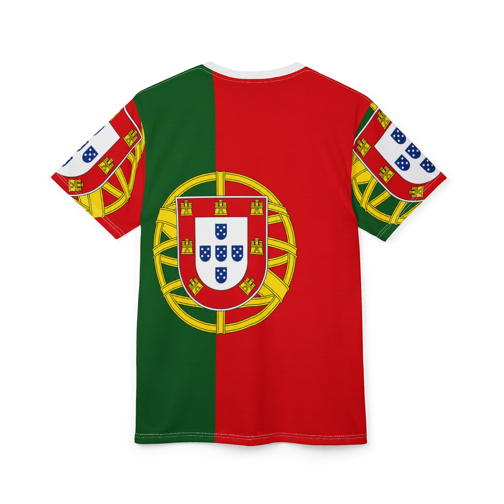 Portugal Flag All-Over Print Tee — Portuguese Crest Soccer Jersey