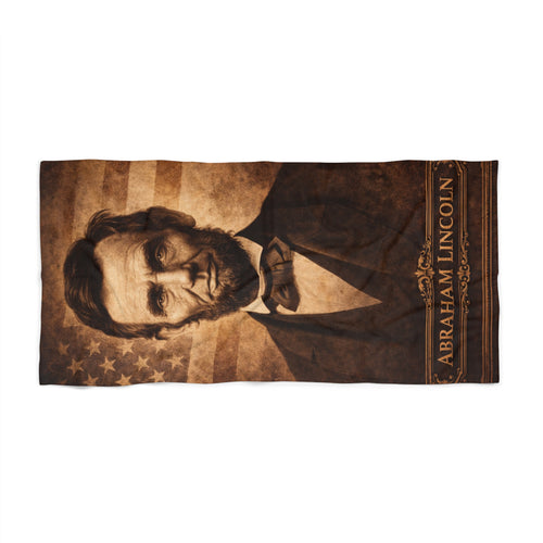 Abraham Lincoln Vintage Portrait Beach Towel