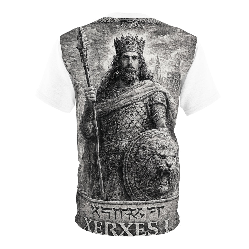 Xerxes I Graphic Tee — Ancient Persian King All-Over Print