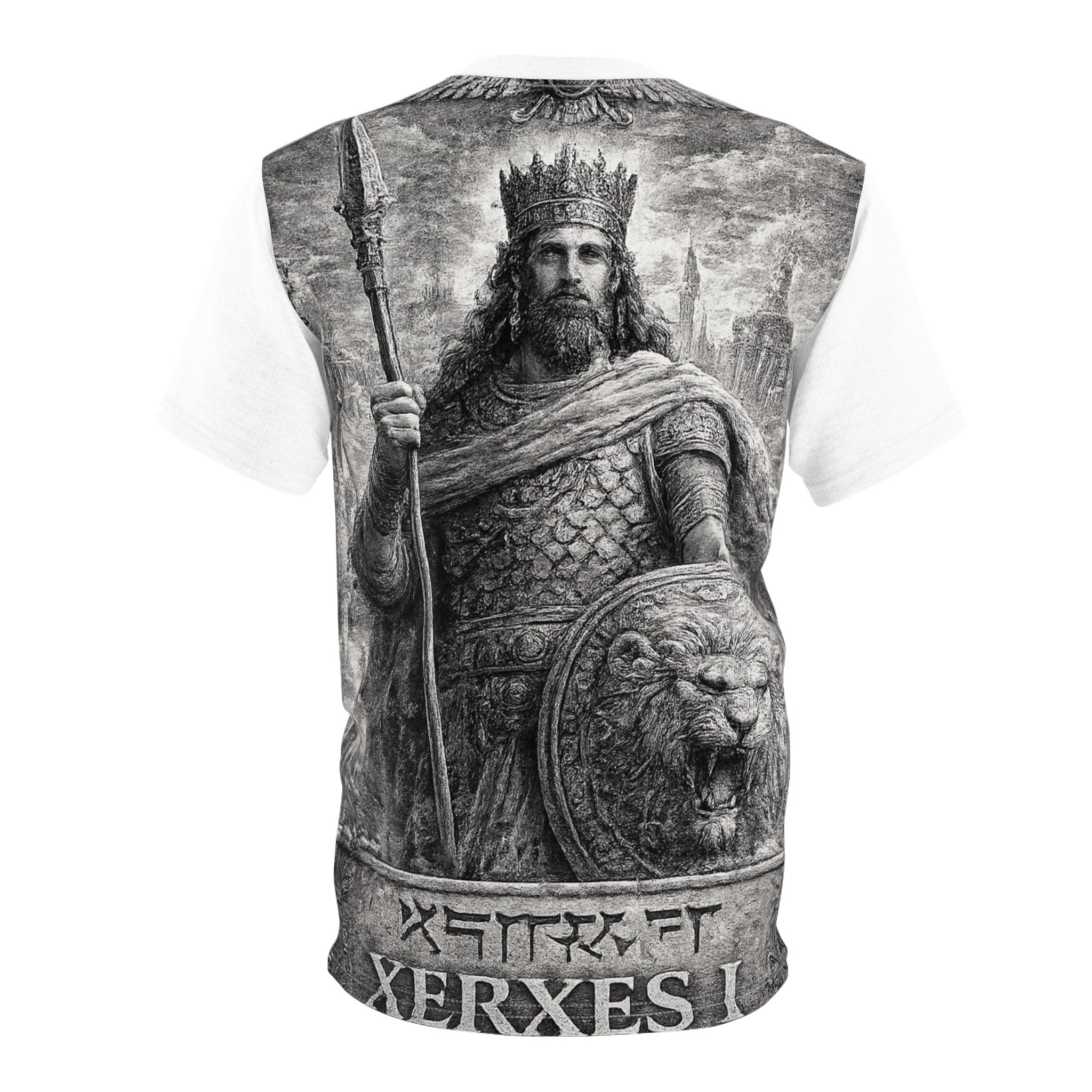 Xerxes I Graphic Tee — Ancient Persian King All-Over Print