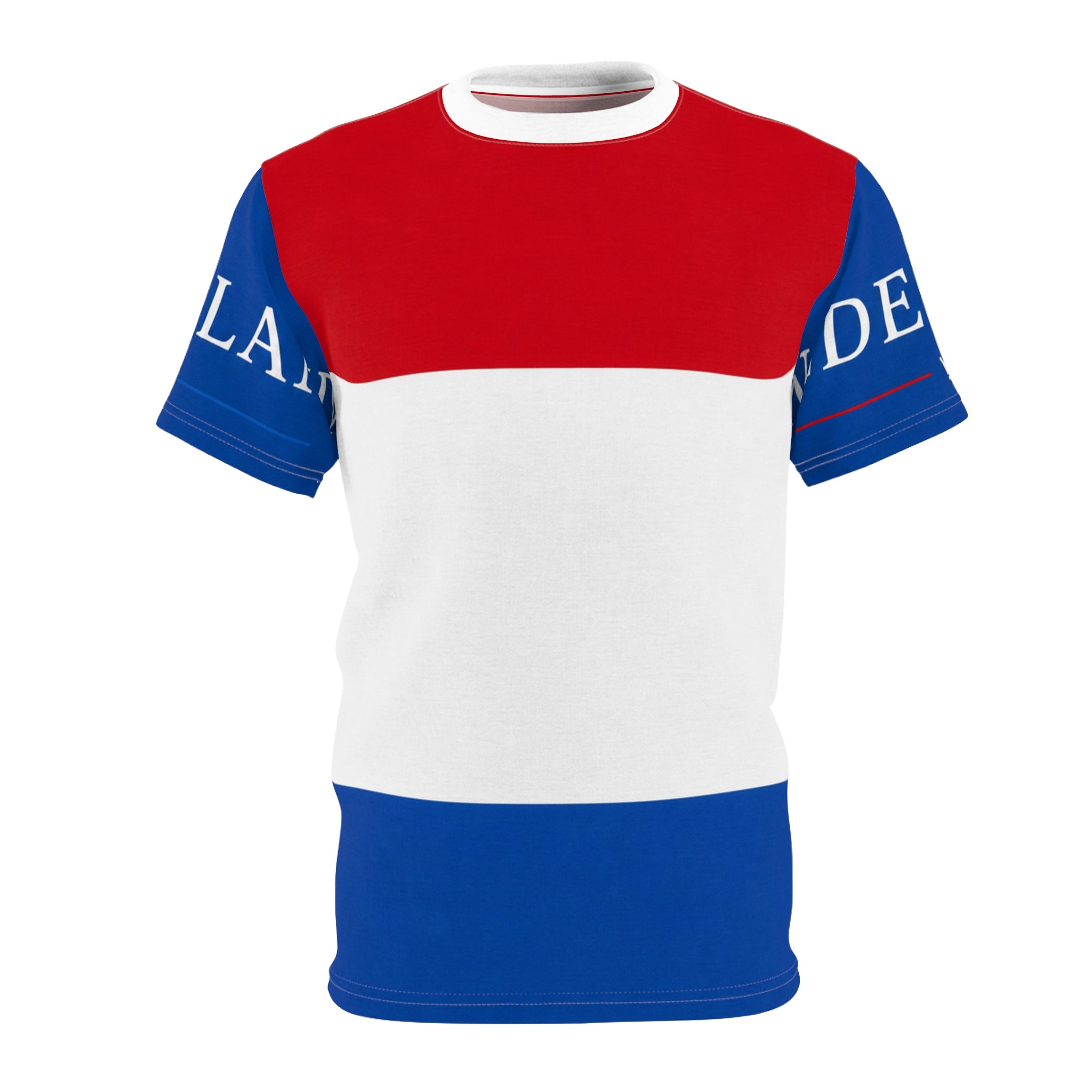 Netherlands Flag Colorblock Tee — Dutch Pride AOP Shirt