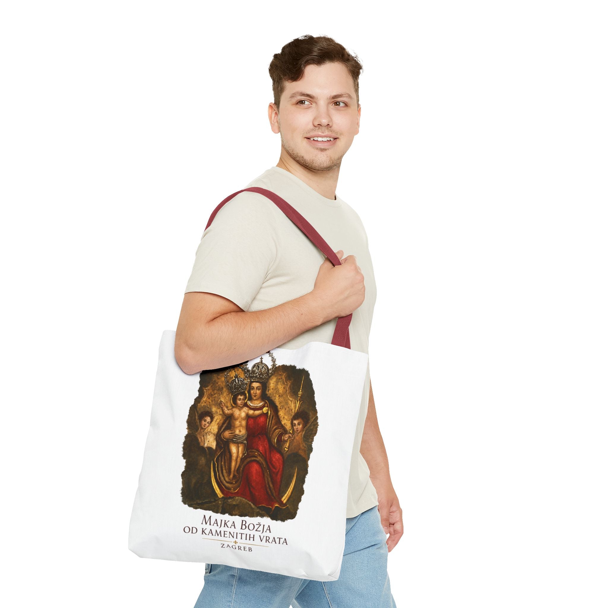 Madonna and Child Tote Bag — 'Majka Božja od Kamenitih Vrata' Zagreb Religious Art Tote
