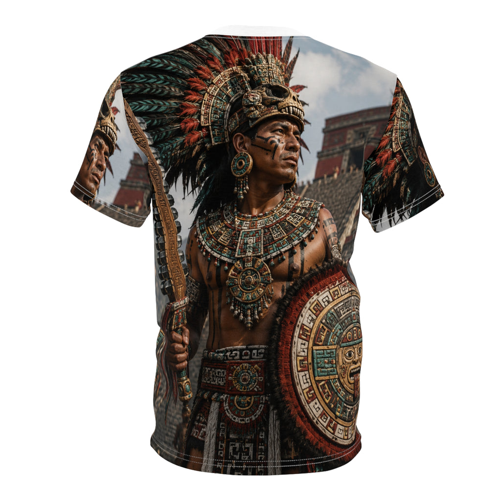 Aztec Warrior Tee — All-Over Print Historical Tribal Design