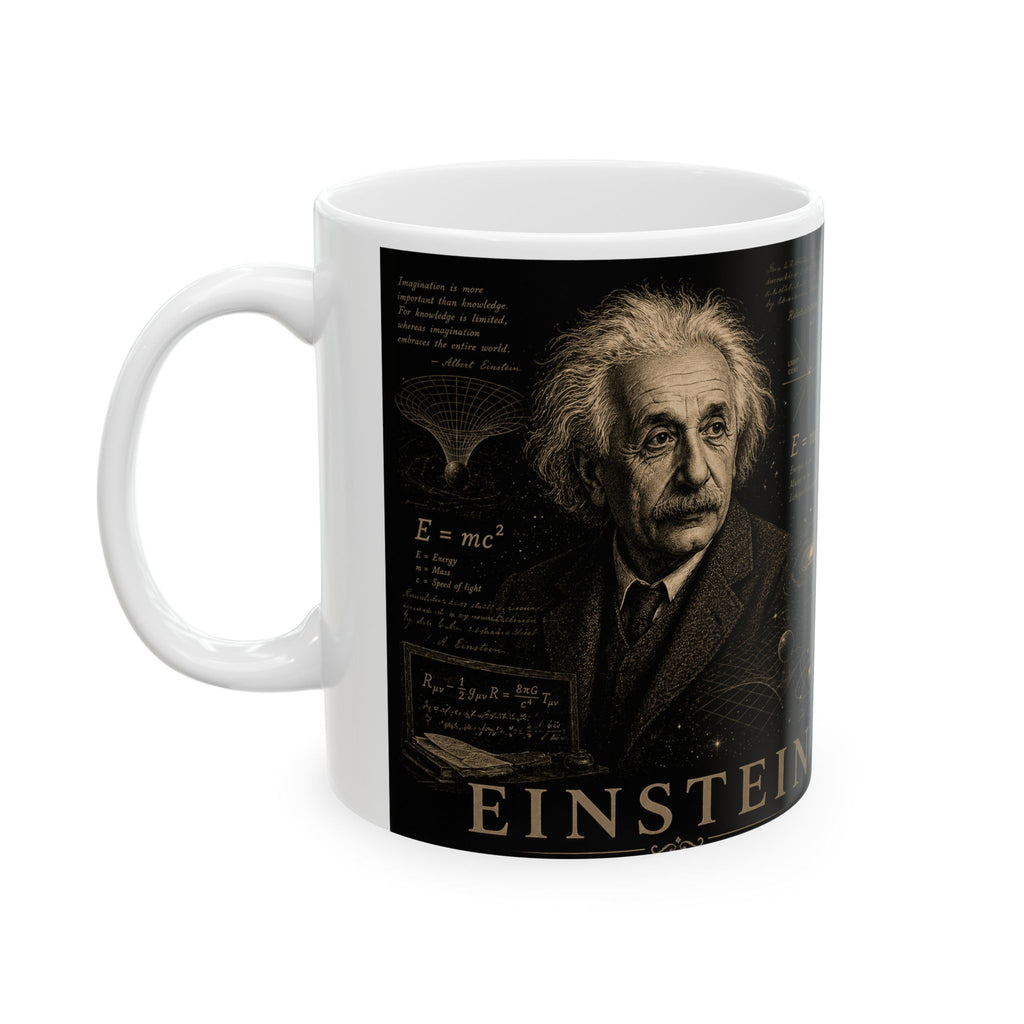 Einstein Science Ceramic Mug — Vintage Physics Equations Coffee Cup (11oz & 15oz)