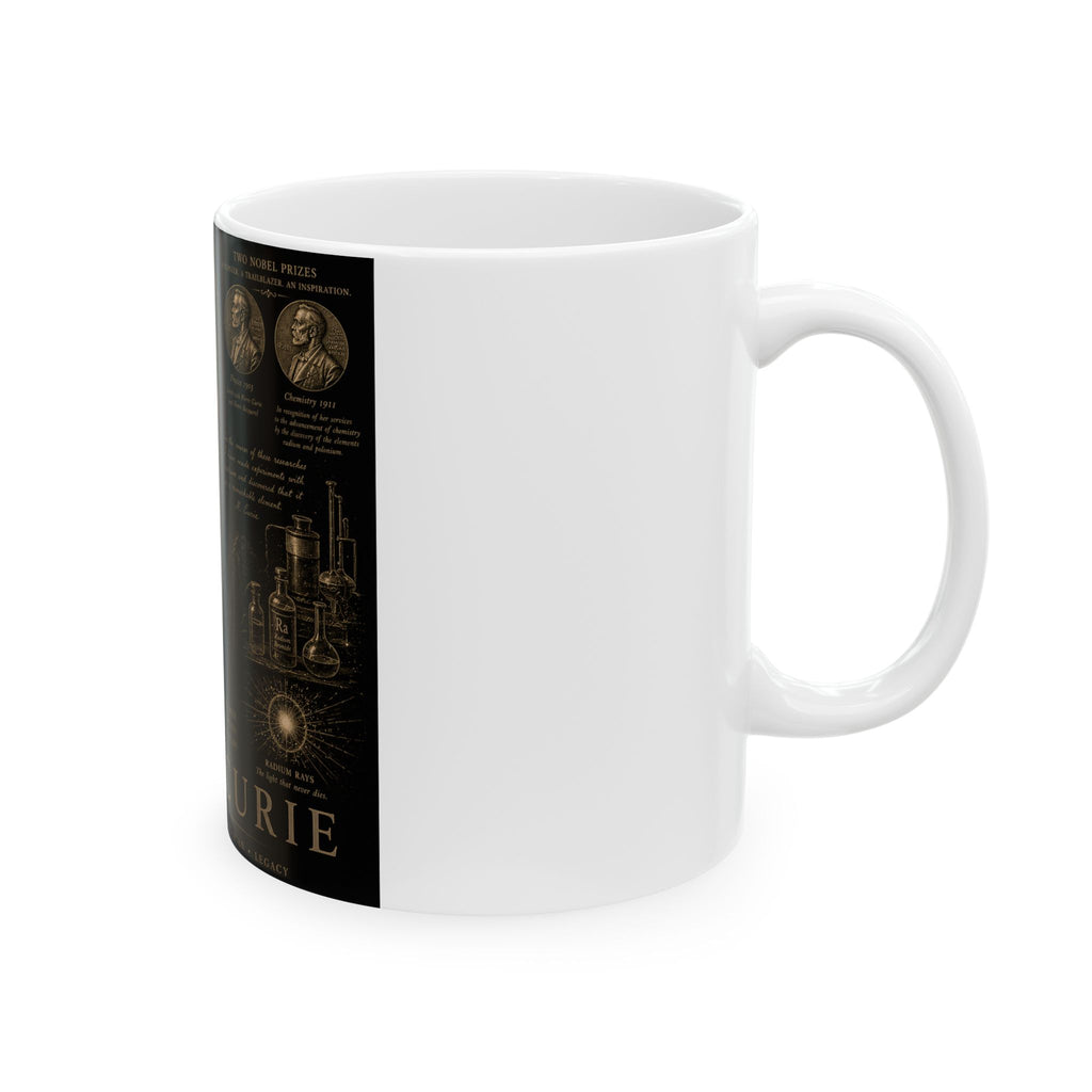 Marie Curie Commemorative Ceramic Mug — Inspirational Scientist Quote Coffee Cup (11oz/15oz)