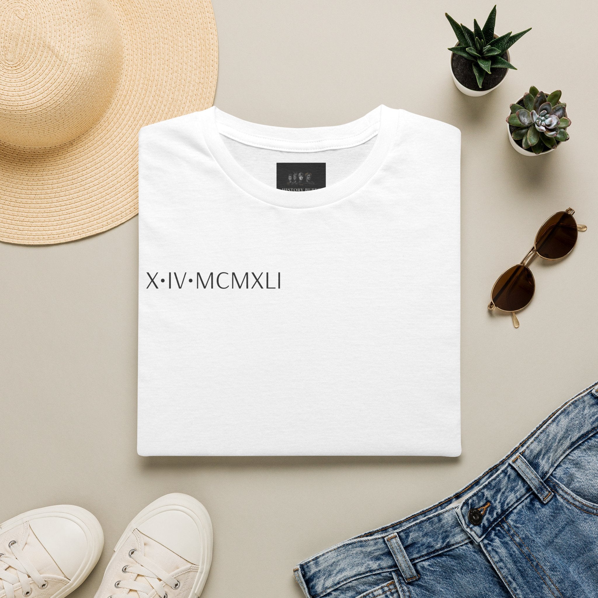 Roman Numeral Minimalist T-Shirt — X·IV·MCMXLI