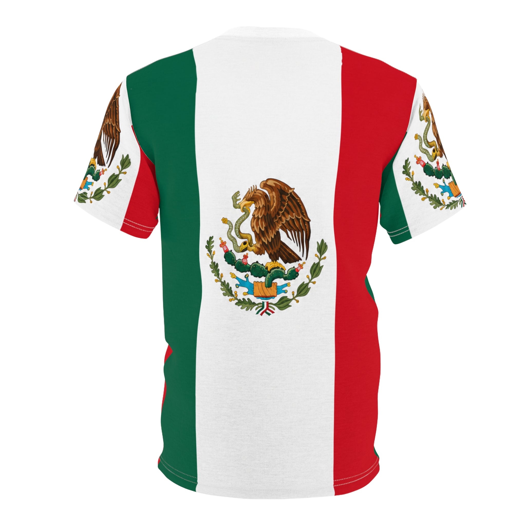 Mexico Flag T-Shirt — Mexican National Emblem All-Over Print Tee