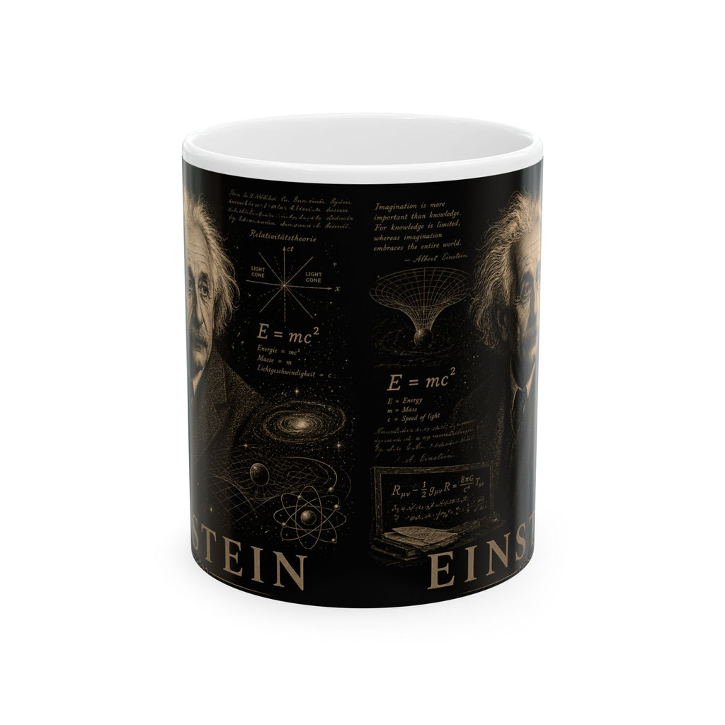 Einstein Science Ceramic Mug — Vintage Physics Equations Coffee Cup (11oz & 15oz)