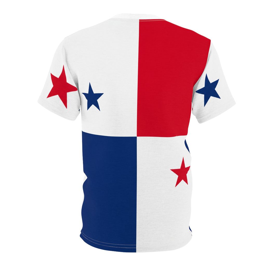 Panama Flag Graphic Tee — Red White Blue Stars All-Over Print