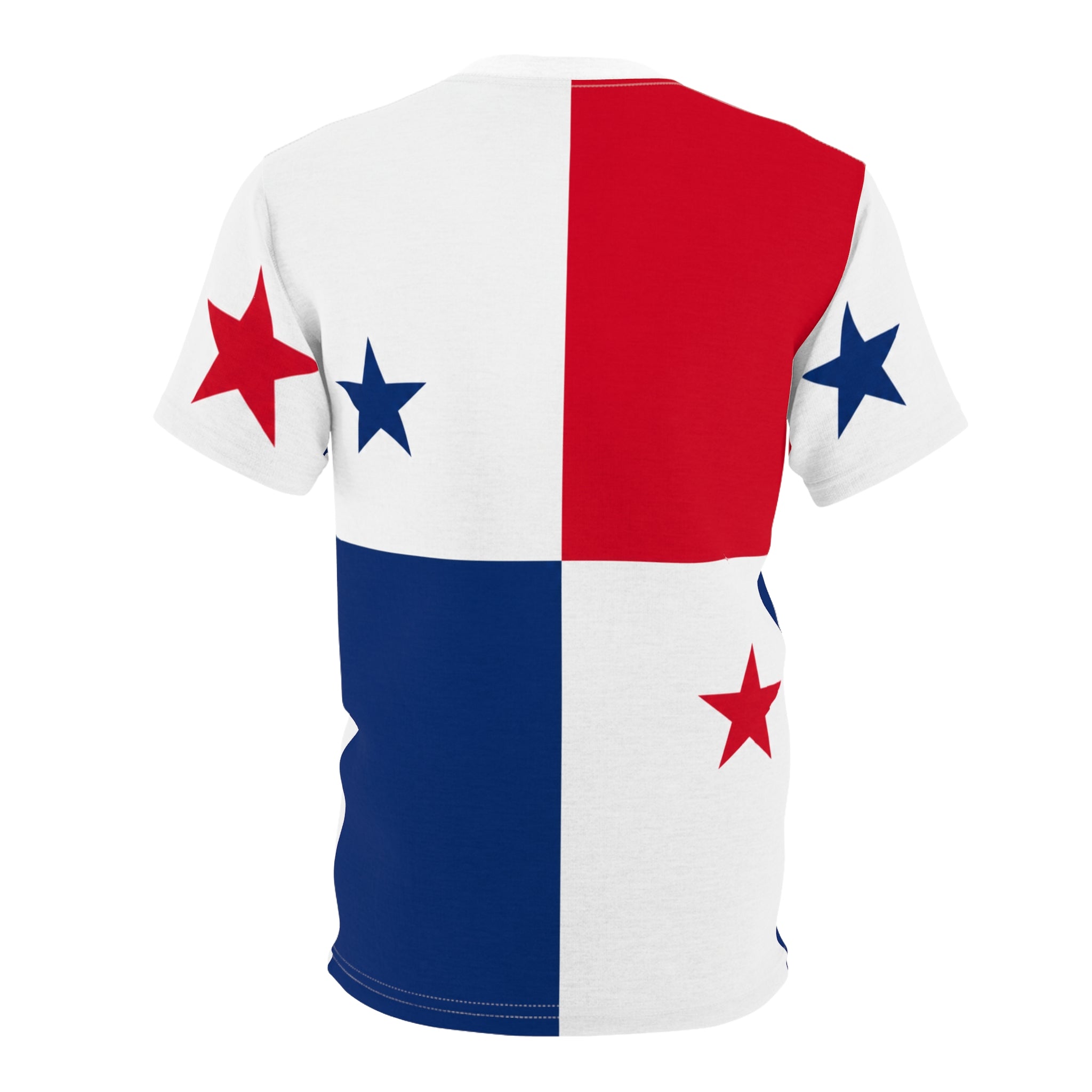 Panama Flag Graphic Tee — Red White Blue Stars All-Over Print