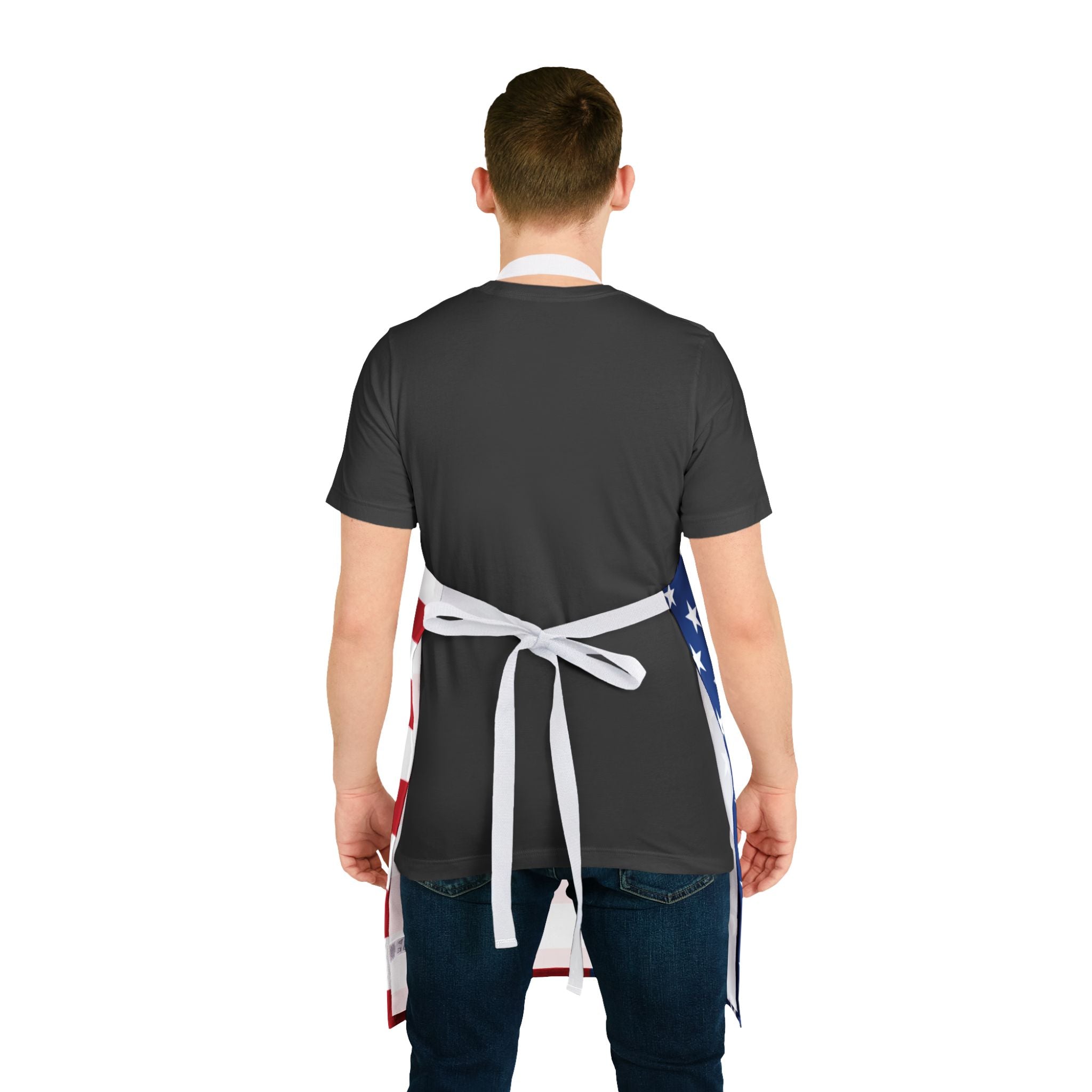 American Flag Apron — Patriotic USA Kitchen Apron for 4th of July, BBQs & Cooking