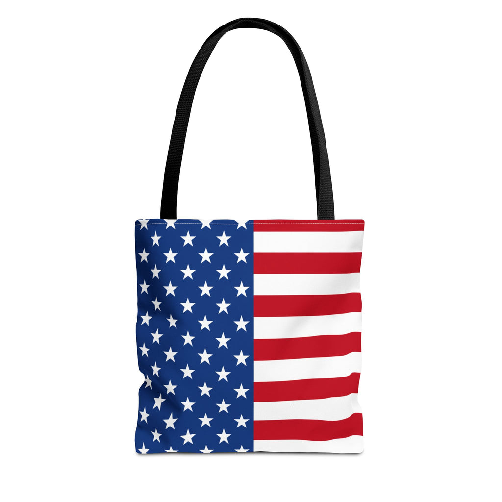 American Flag Tote Bag — Patriotic USA Stars & Stripes Beach, Grocery & Fourth of July Tote