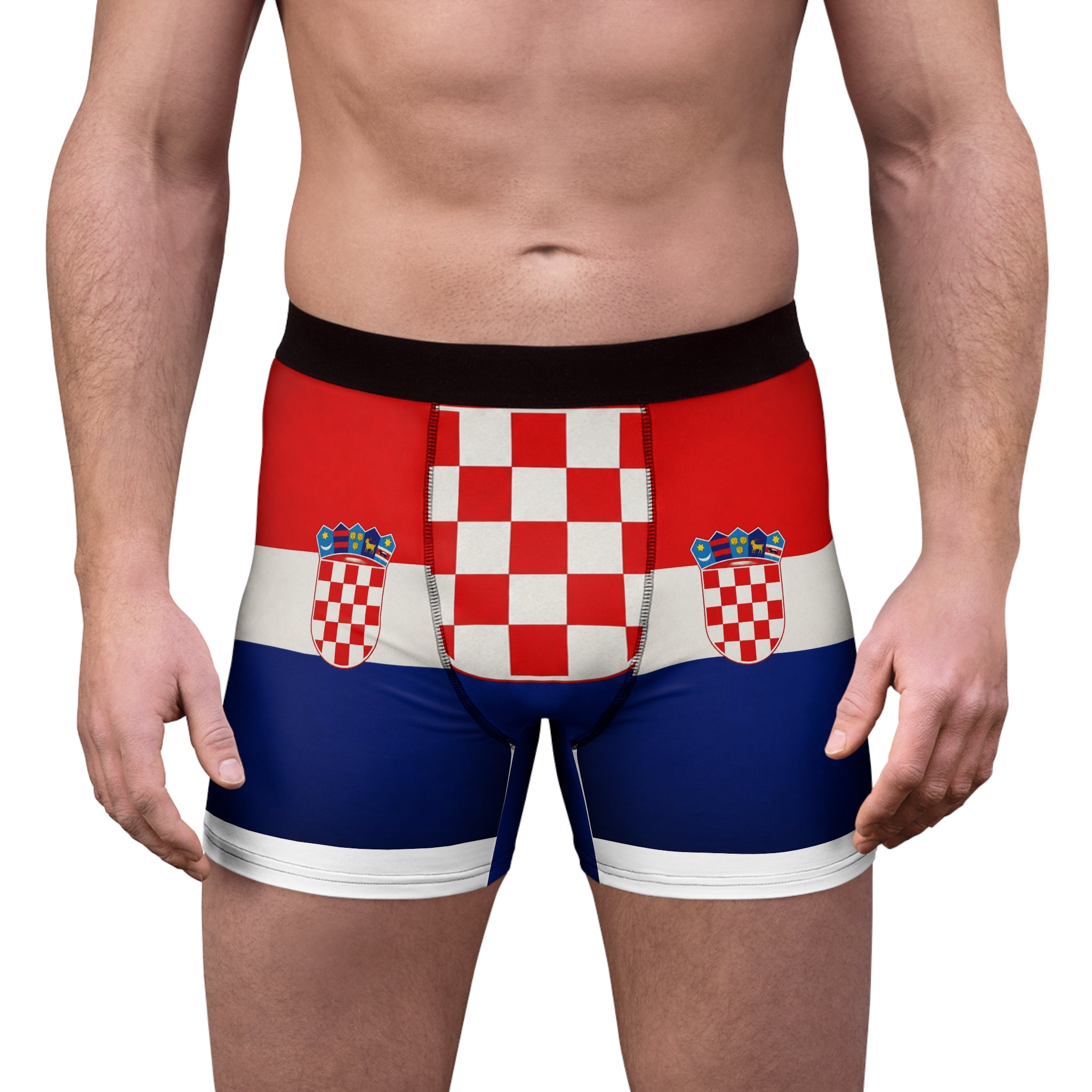 Croatia Flag Boxer Briefs – Men’s All-Over-Print National Pride Underwear