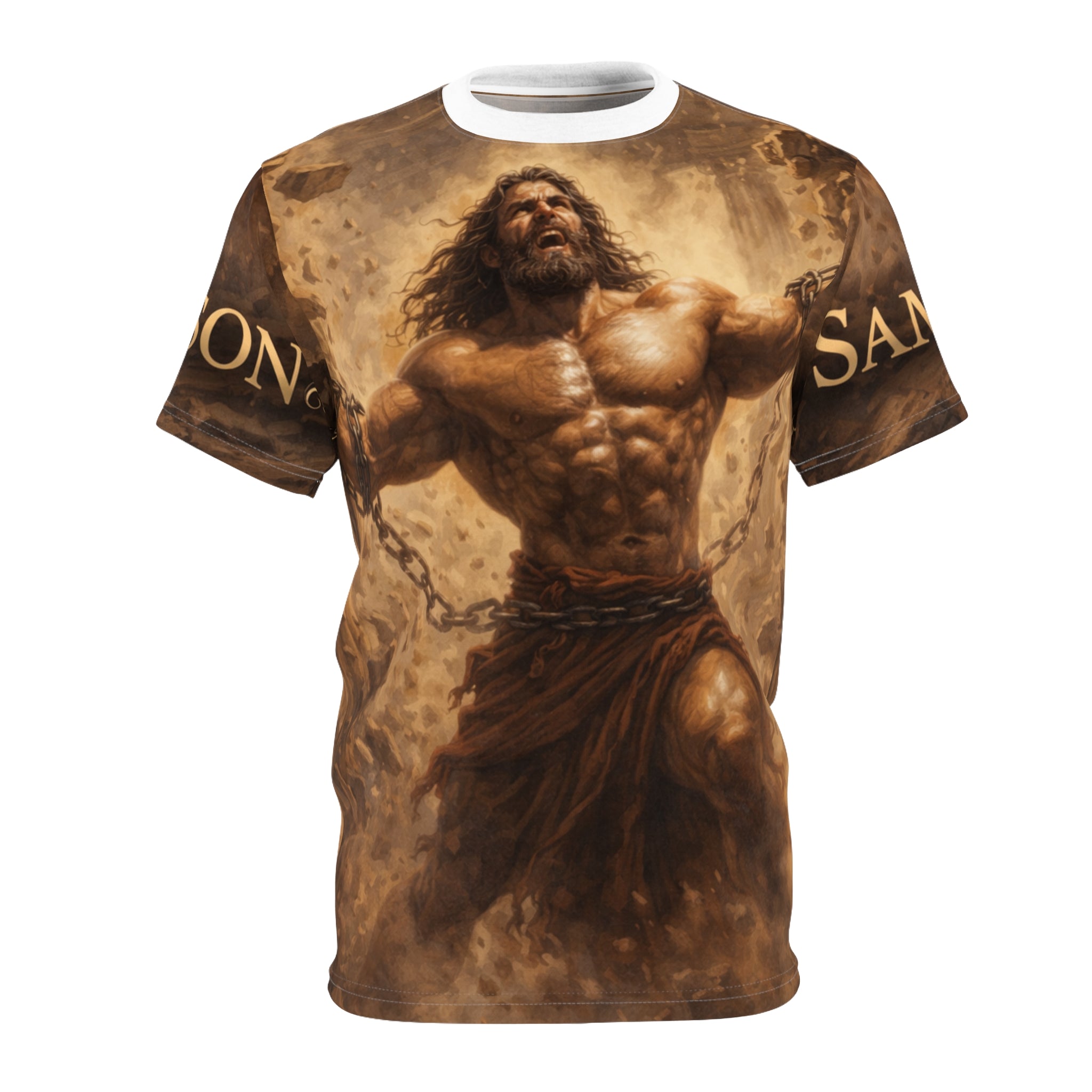 Samson – The Strength of God | Biblical Warrior Wrap-Around Tee