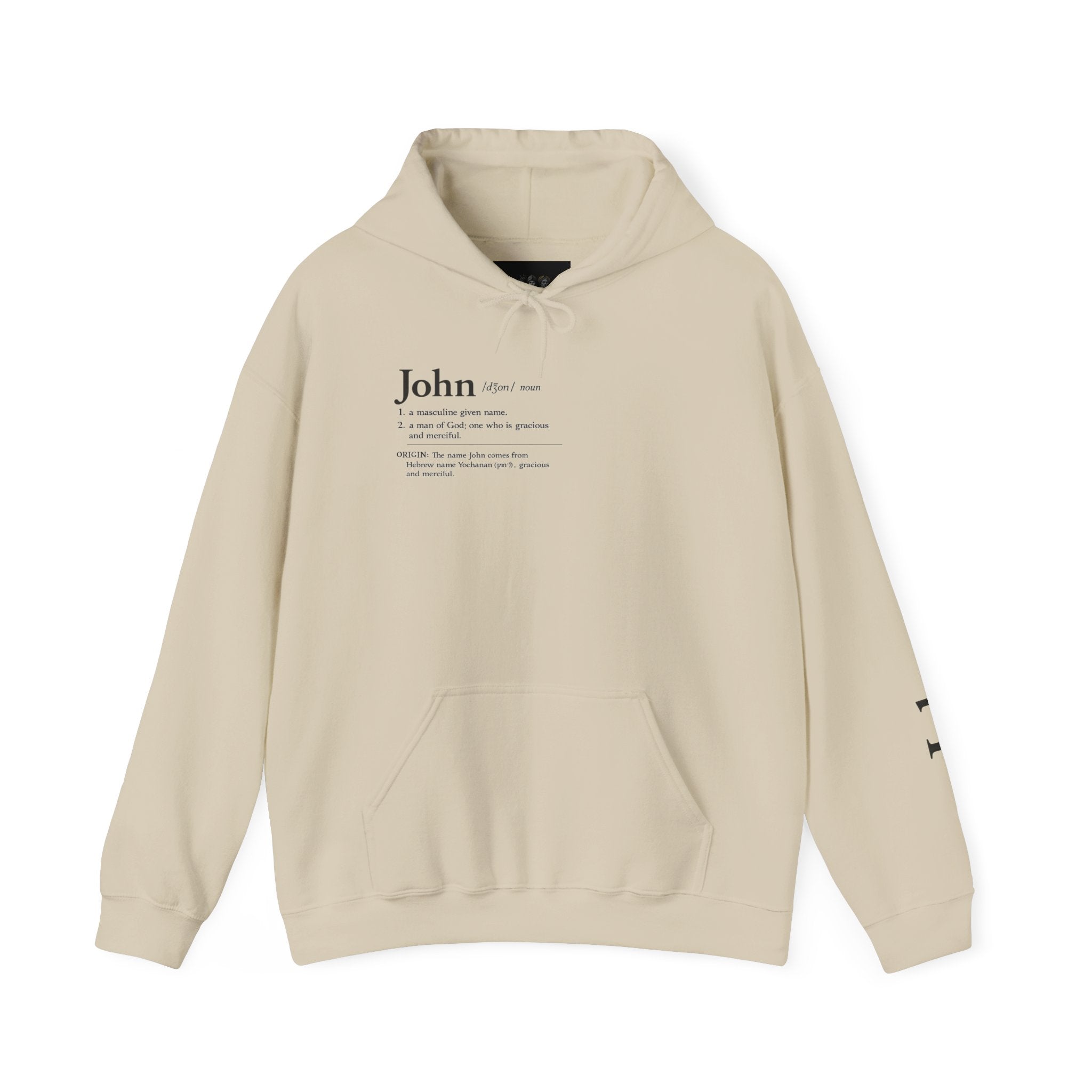 John Dictionary Definition Hoodie | Vintage Name Meaning Pullover | Biblical Name | Gift for John | Minimalist Typography Hoodie