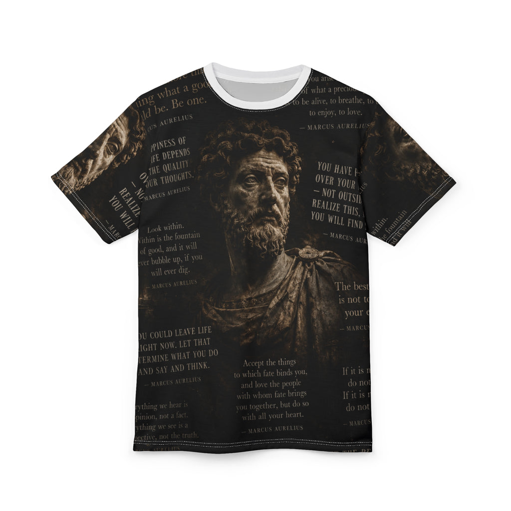 Marcus Aurelius Stoic Statue Tee — Meditations of an Emperor