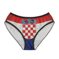 Croatia Flag Women's Briefs - Red White Blue Checkerboard Underwear