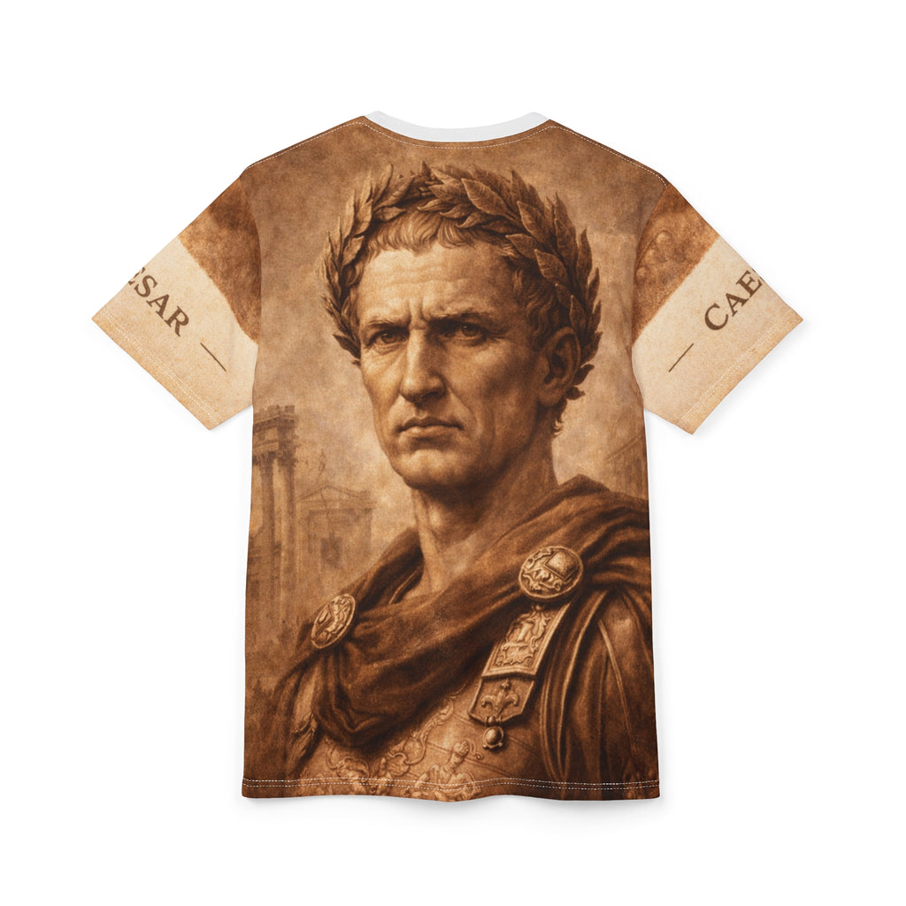 Julius Caesar Portrait Tee — Vintage Roman Emperor All-Over Print Shirt