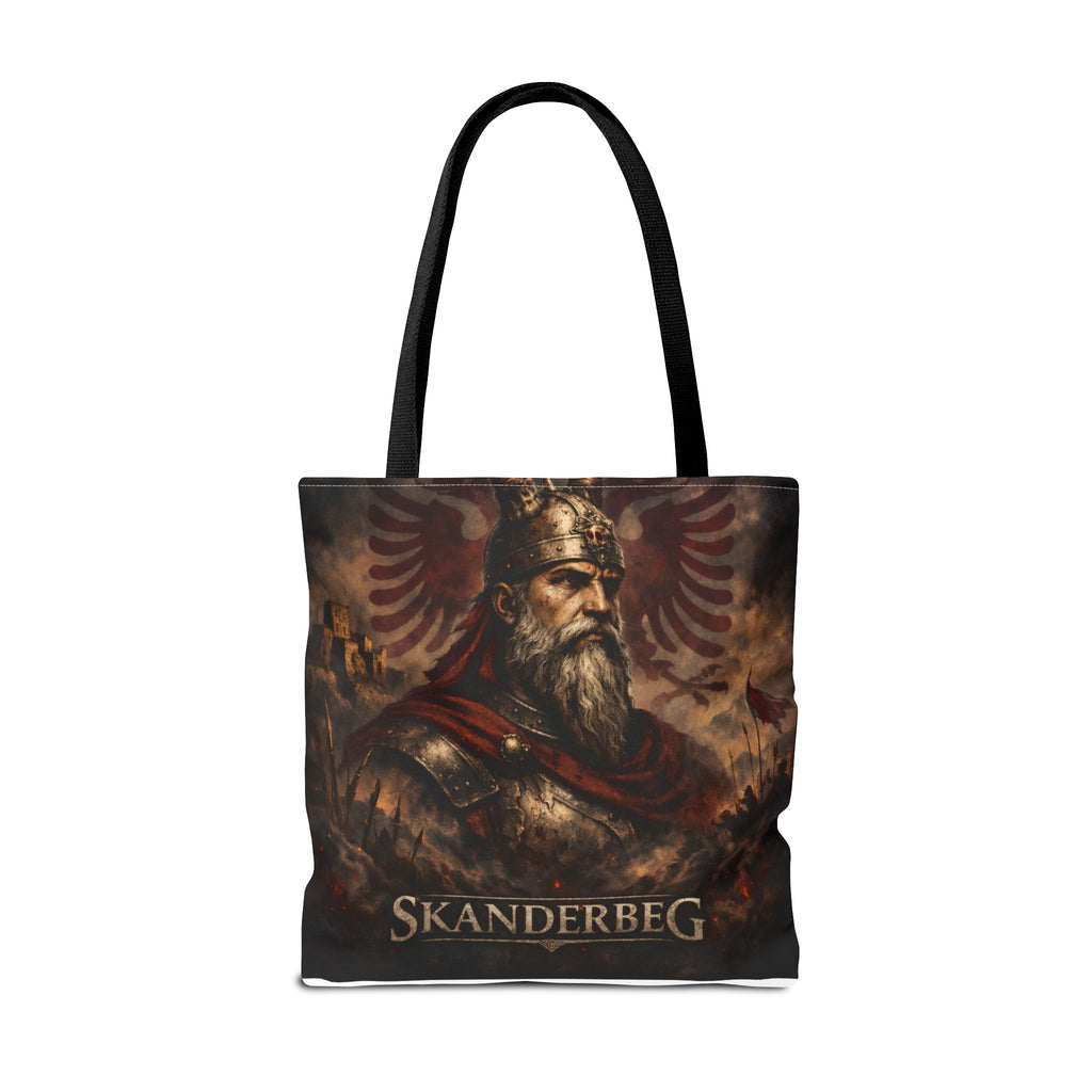 Skanderbeg Historical Portrait Tote Bag – Albanian Hero Armor Design
