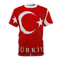 Turkey Flag T-Shirt – Türkiye Crescent & Star All-Over Print Tee