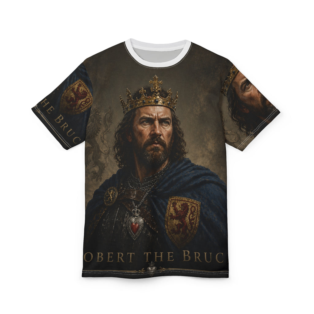 Robert the Bruce Portrait Tee — Medieval King All-Over Print T-Shirt